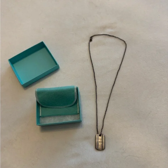 Tiffany & Co. 1837 Silver Dogtag Pendant Necklace - Sterling Silver - Picture 9 of 11